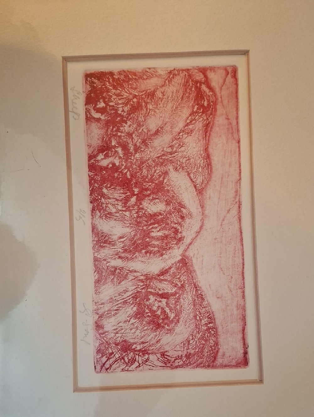 Aquatint Etching By G. Song, Signed 2/5 Edition Titled "SHEEP"